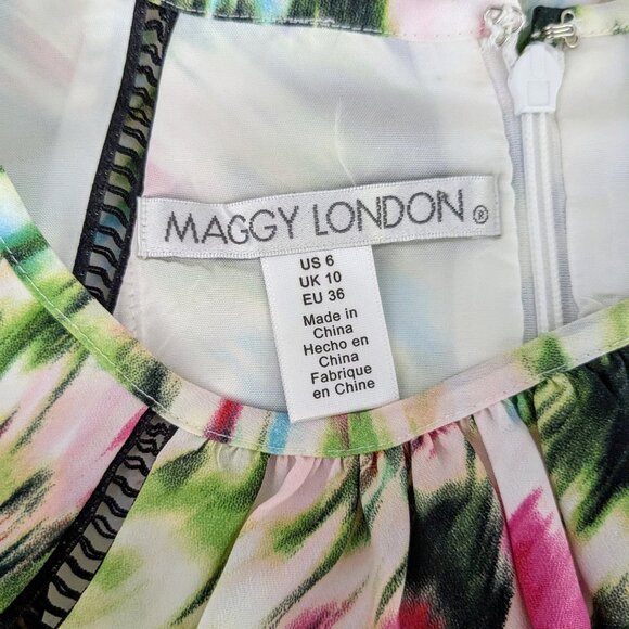 MAGGY LONDON Women's Sleeveless Jumpsuit Size 6 Multi Color Print NWOT - Picture 7 of 8